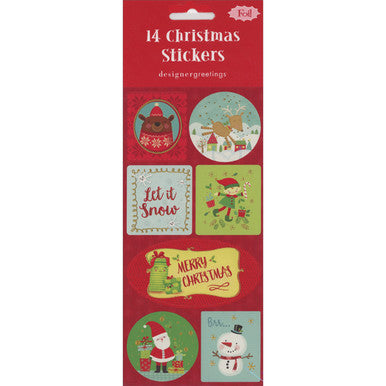 Christmas Stickers 14 Ct