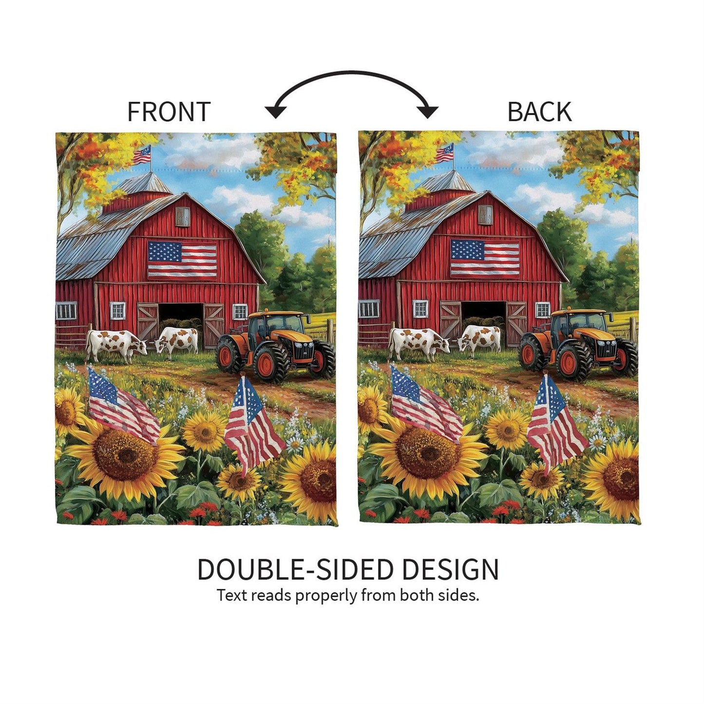 Patriotic Land Suede Garden Flag