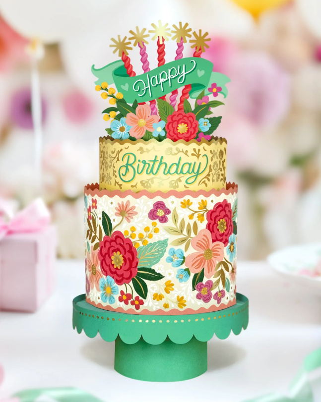 Blooming Birthday Cake Pop-up Card