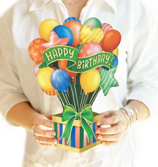 Classic Birthday Balloons Pop-up Card