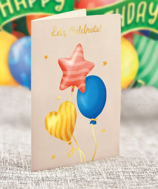 Classic Birthday Balloons Pop-up Card