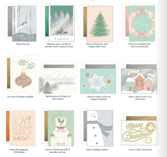 Elegant Embossed Boxed Christmas Cards