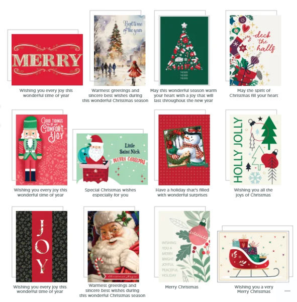 24 Pc Holiday Memories Boxed Cards