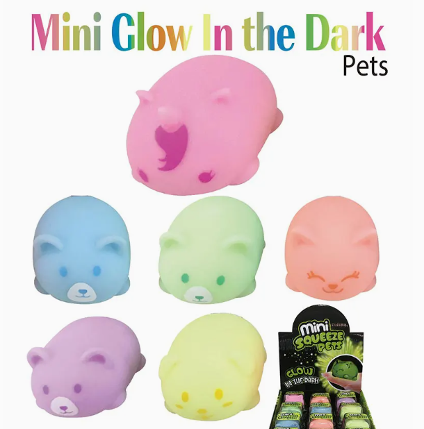 Mini Glow in the Dark Squeeze Pets
