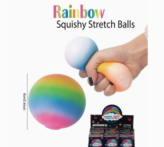 Rainbow Squishy Stretch Balls