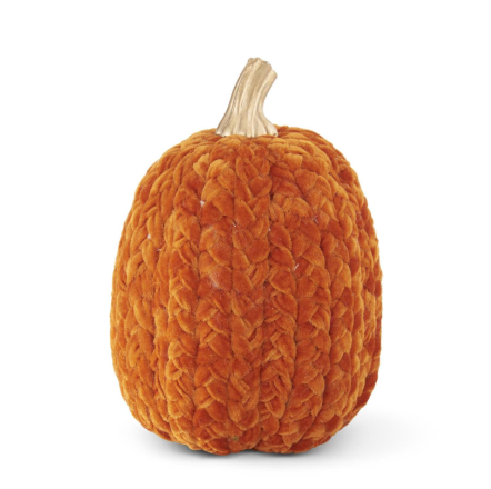 9.75 Inch Rust Orange Braided Pumpkin