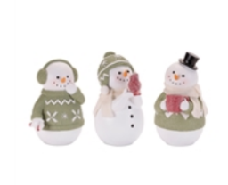 Resin Snowman Decor, Asst