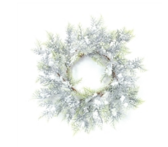Snowy Cedar Wreath 15"D
