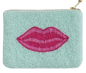 Beaded Cotton Zip Pouches