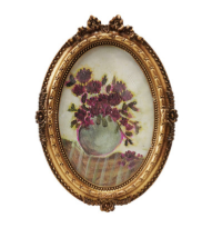 Pewter & Glass Photo Frame with Art, 6 Styles
