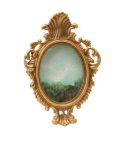 Pewter & Glass Photo Frame with Art, 6 Styles