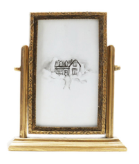 Pewter & Glass Photo Frame with Art, 6 Styles