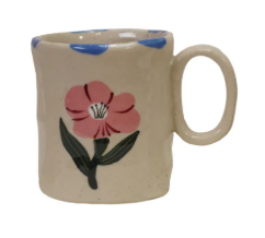 5 oz. Hand-Painted Stoneware Child Size Mug, 4 Styles