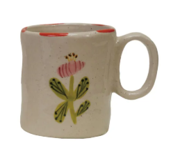 5 oz. Hand-Painted Stoneware Child Size Mug, 4 Styles