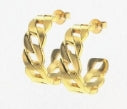 Lotus Waterproof Gold Earrings