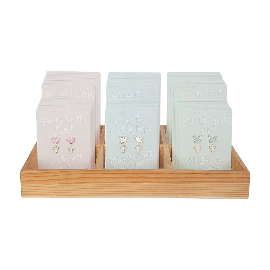 Spiritual Enamel Earring Stud Set of 2