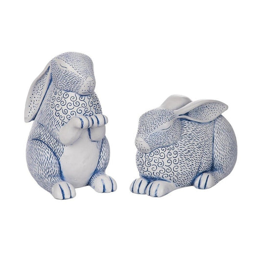 Resin Bunnies Blue & White