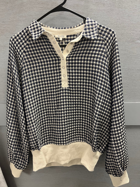 Long Sleeve Diamond Button Shirt