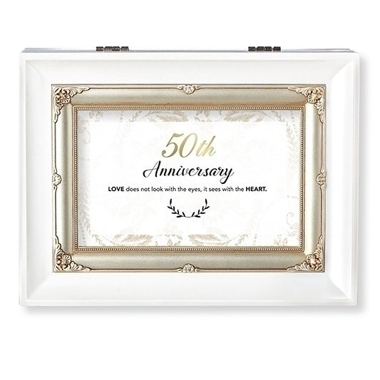 50th Anniversary White Music Box – "Clair de Lune"