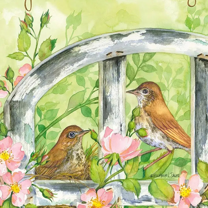 Wood Thrush & Trellis - Faith Anniversary Value Card