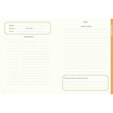 Our Family Recipes Logbook