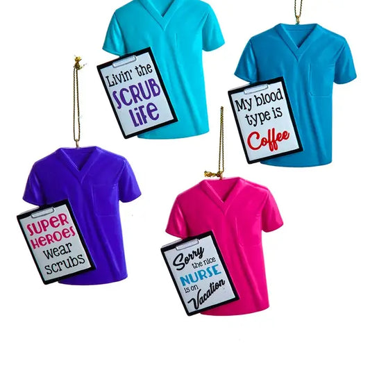 3.25"Resin Nurse Scrub Ornament