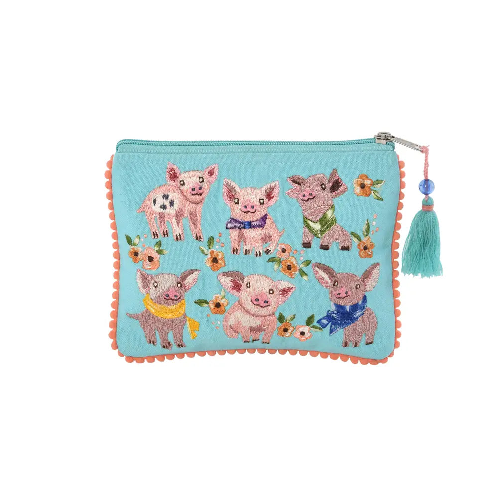 Embroidery Zipper Pouches