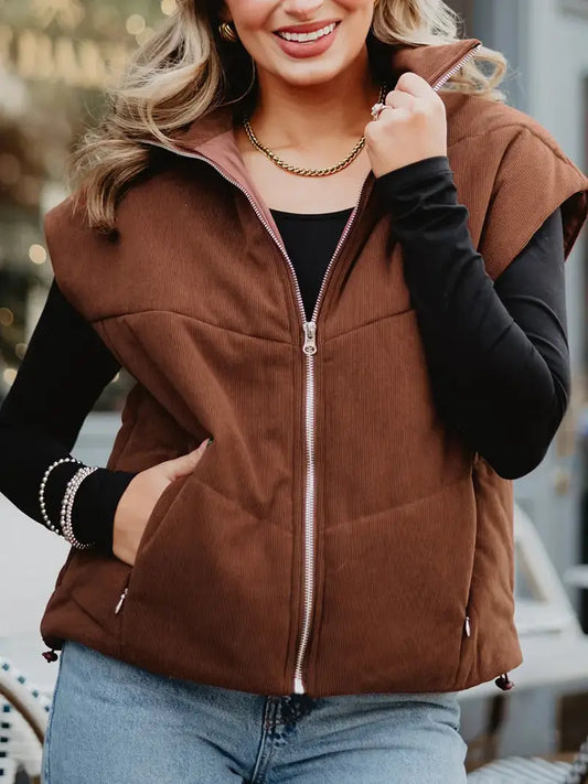 Corduroy Puffer Vest