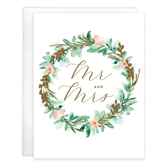 Wedding Greeting Card - Laurel Wreath