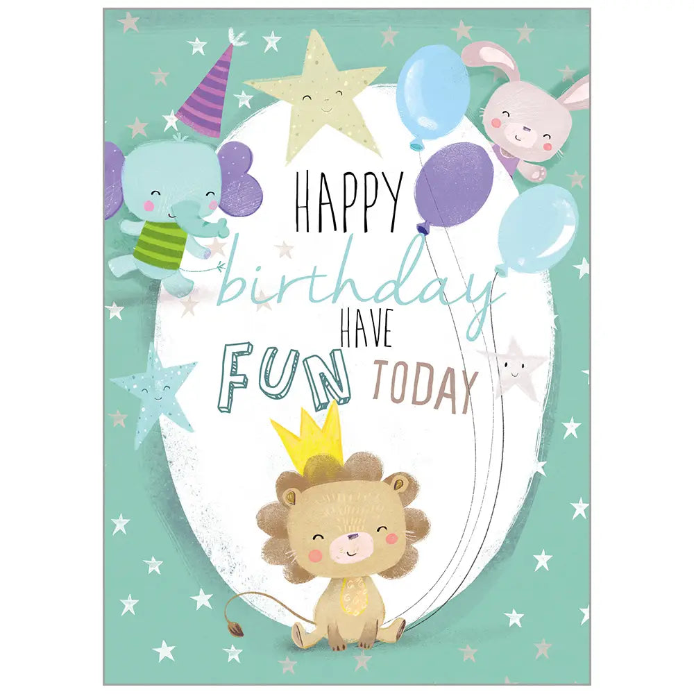 Baby Animals - Faith Juvenile Birthday Value Card