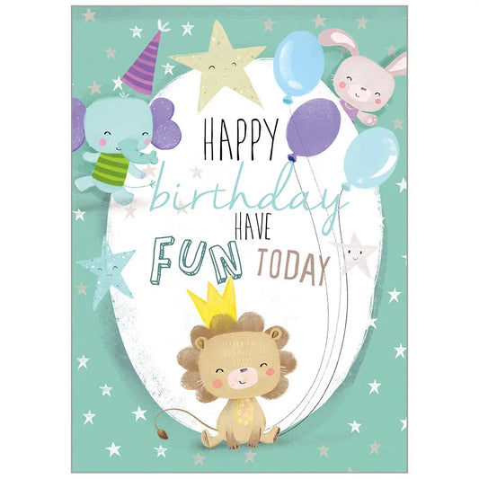 Baby Animals - Faith Juvenile Birthday Value Card