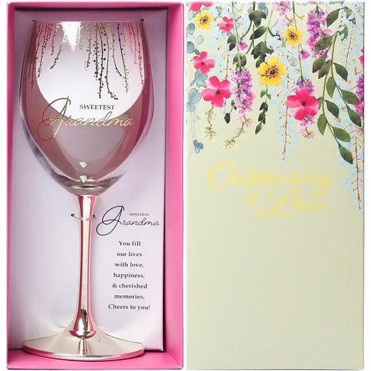 Grandma - Gift Boxed 19 oz Crystal Wine Glass