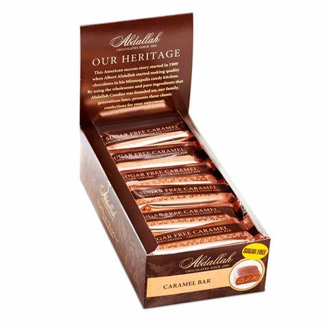Abdallah Sugar Free Carmel Chocolate Bar