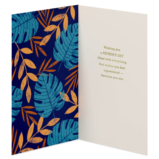 Father’s Day Card for Dad – “Amazing Man” Tropical Leaf