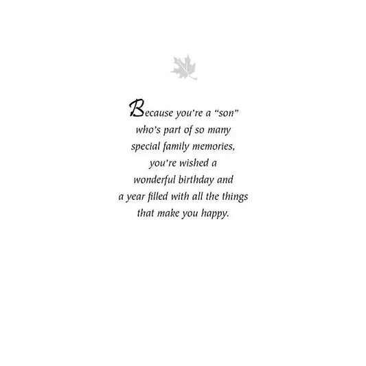 Son-in-Law Birthday Card