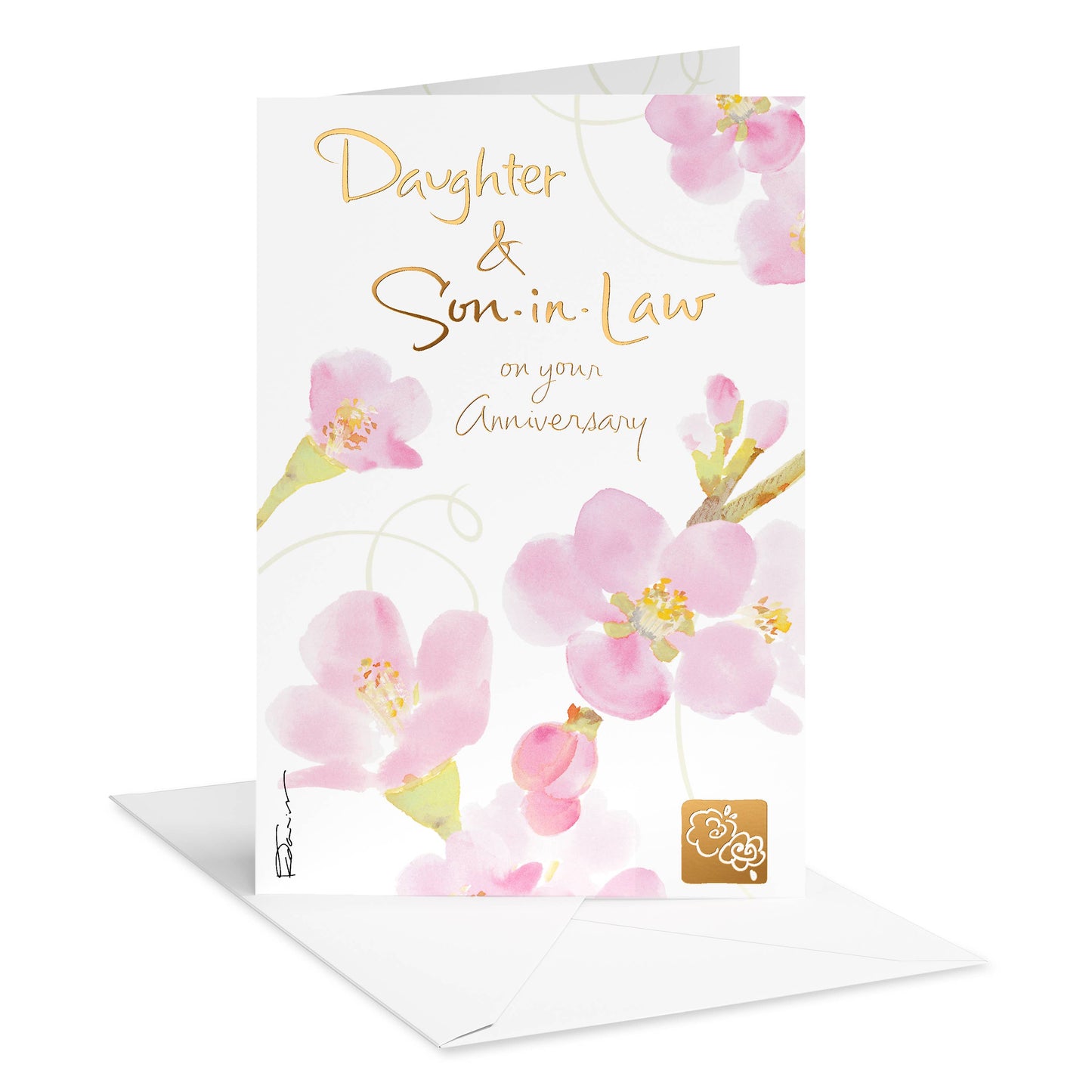 Anniversary Card for Daughter & Son‑in‑Law – Floral Anniv