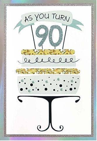 90th Birthday Milestone Card