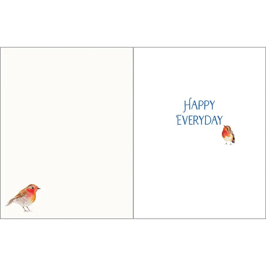 Birthday Greeting Card - Songbird Pattern