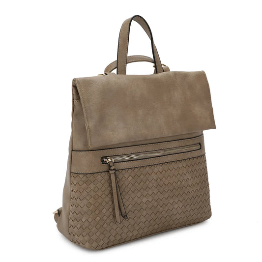 Helena Woven Flap Backpack