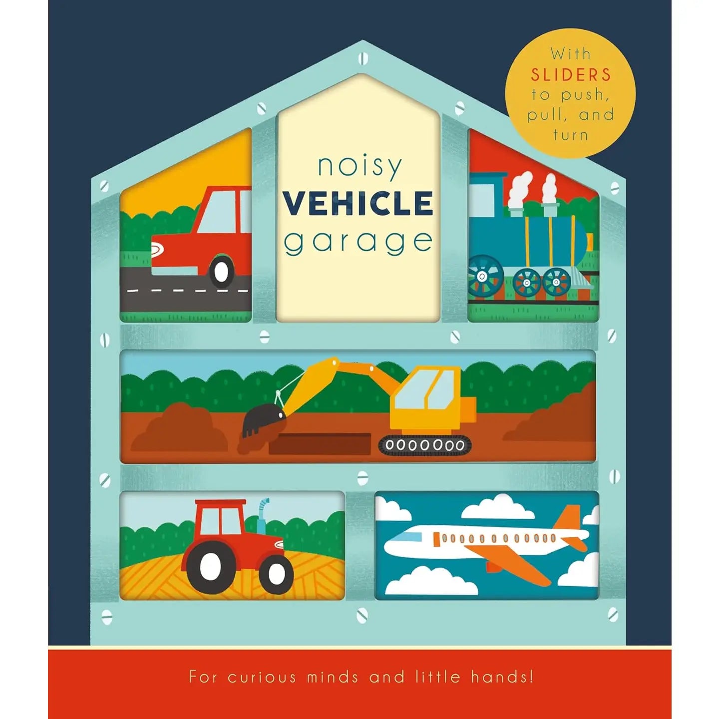 Noisy Vehicle Garage-Sturdy Interactive Board Book For Kids