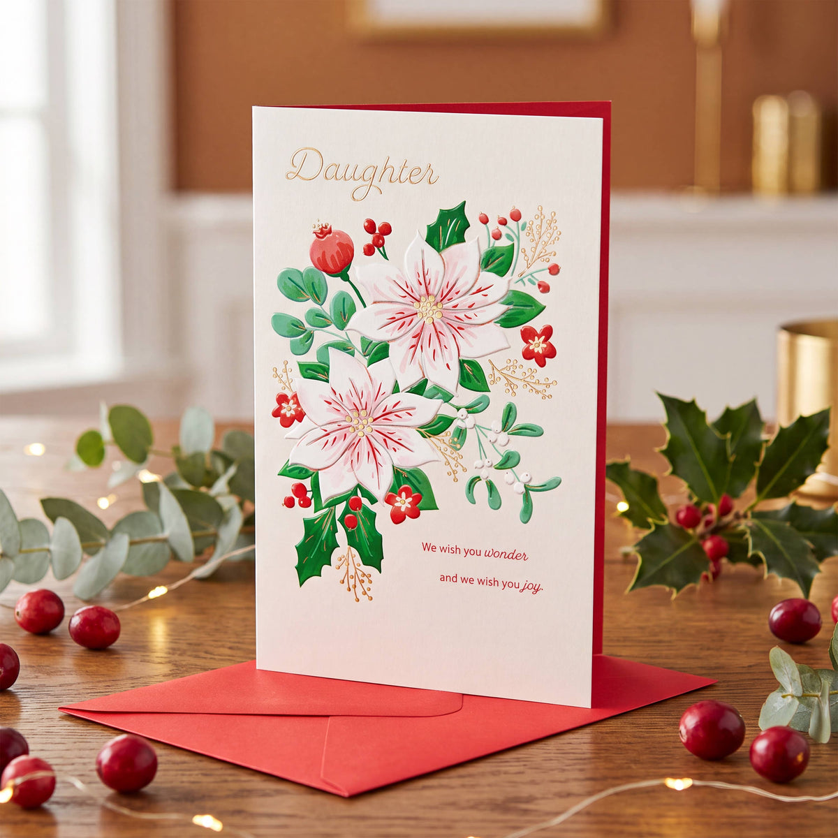 Wonder & Joy Daughter Christmas Greeting Card