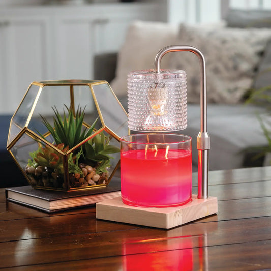 Silver Hobnail Candle Warmer Lamp