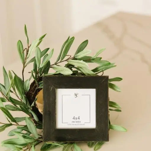 Wood Photo Frame (Solid) Black (4x4)