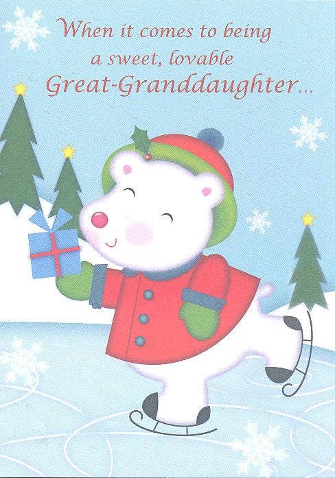 Christmas Great Granddaughter Cute