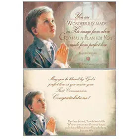 You Are Wonderfully Made - Faith First Communion Boy Card
