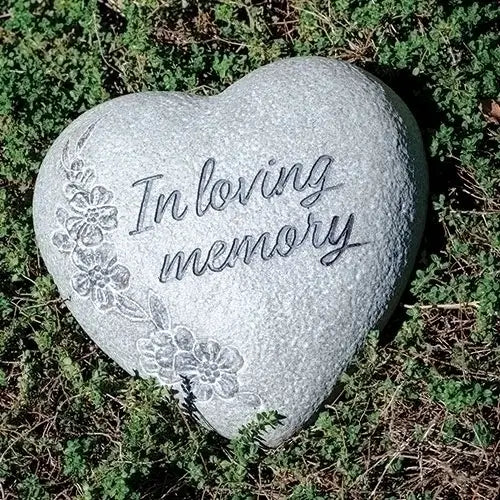 Memorial Heart-Shaped Garden Stone