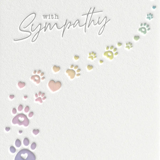 Rainbow Paws - Pet Sympathy Card