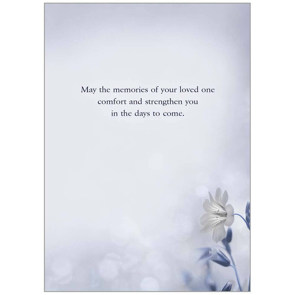 White Flowers - Sympathy Card