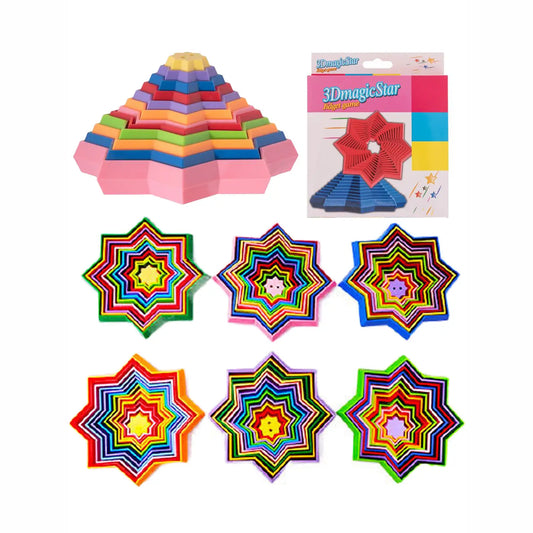 Star Geometric 3d Articulated Fidget Toy
