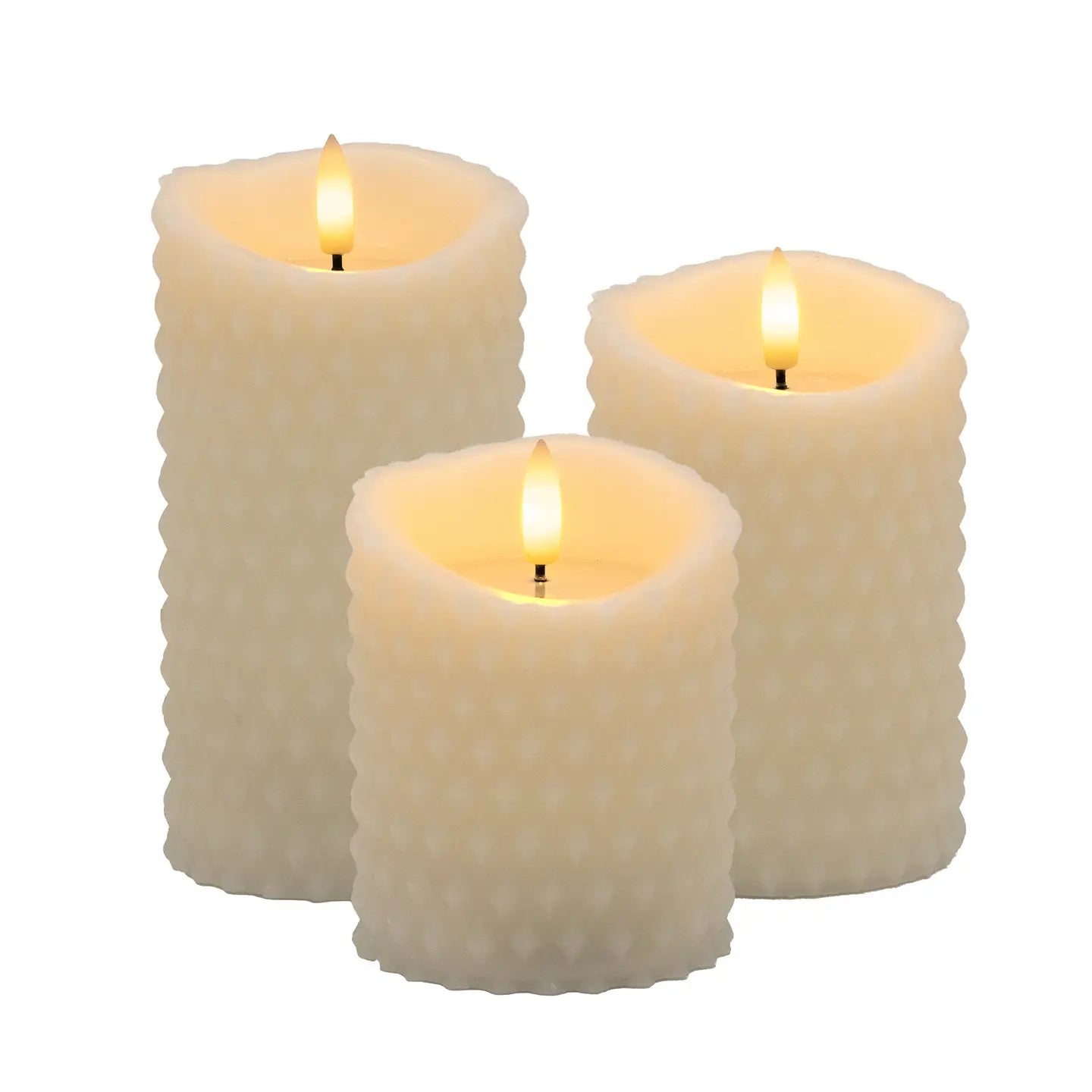 Battery Operated Textured Candles